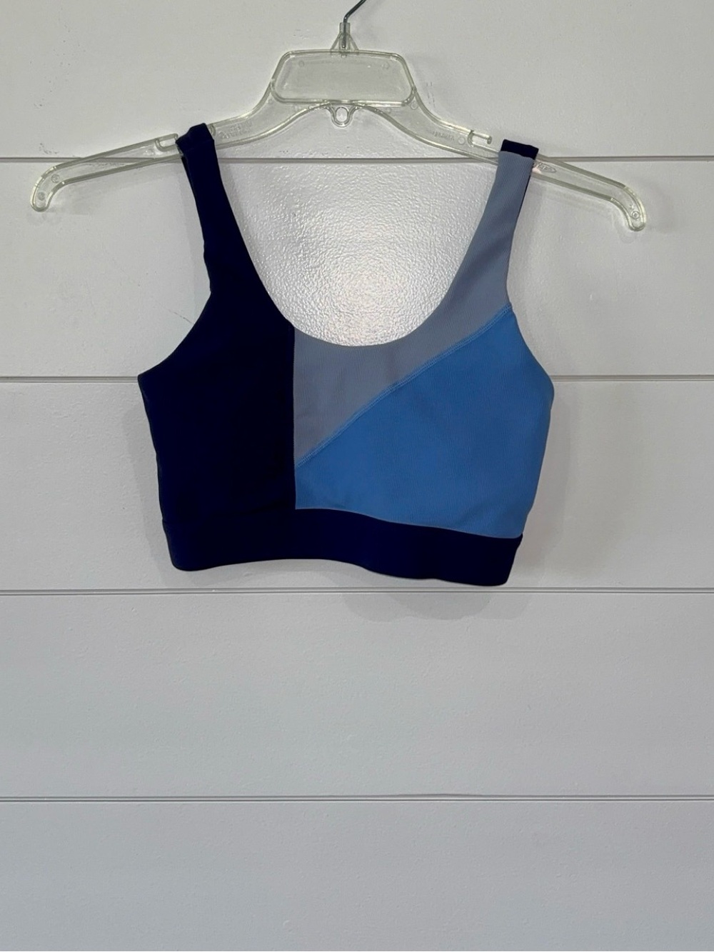 Womens Wilo Colorblock Blue Sports Bra